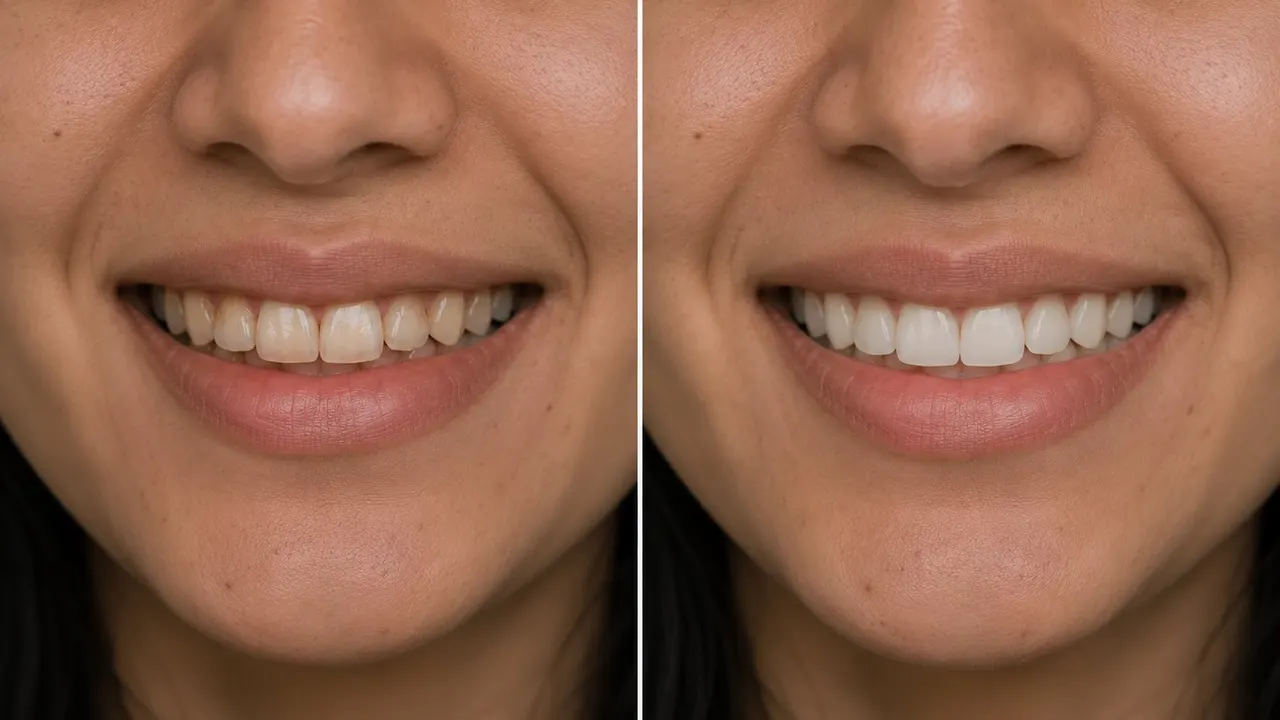 Teeth Whitening before and after results — House of Aesthetics DHA Phase 6 Lahore
